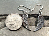 Sterling Silver Small Angel Wing Earrings