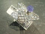 Size 9 Tanzanite, Sterling Silver Ring