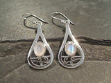 Moonstone, Sterling Silver Earrings