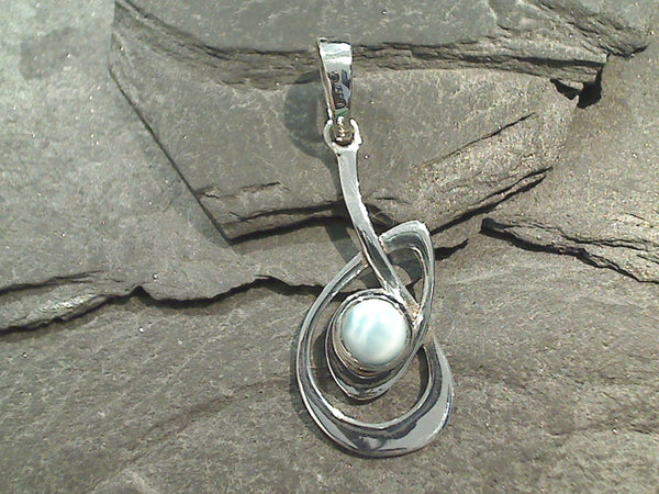 Larimar, Sterling Silver Pendant