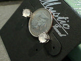 Moonstone, Sterling Silver 5MM Stud Earrings