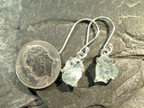 Rough Aquamarine, Sterling Silver Small Earrings