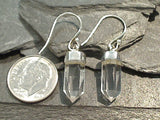 Quartz Crystal Point, Sterling Silver Earrings