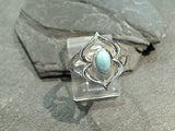 Size 5 Larimar, Sterling Silver Ring
