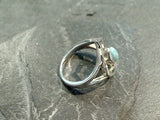 Size 5 Larimar, Sterling Silver Ring