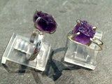 Size 6.25 Rough Cut Amethyst, Sterling Silver Ring