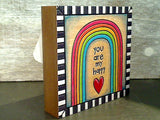 You Are My Happy - 4" x 4" Wood Block Sign