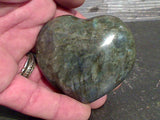 Labradorite 2.25"H x 2.75"W x 1"D Gemstone Heart