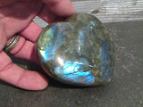 Labradorite 3"H x 3.5"W x 1.25"D Gemstone Heart