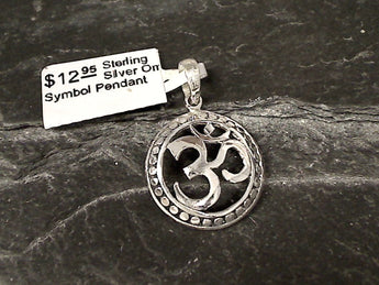 Sterling Silver Om Symbol Pendant