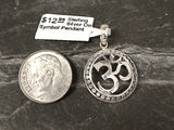 Sterling Silver Om Symbol Pendant