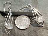 Moonstone, Sterling Silver Earrings