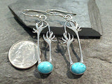 Turquoise, Sterling Silver Earrings