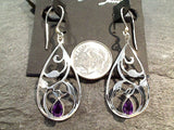 Amethyst, Sterling Silver Earrings