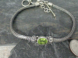 7" - 8" Peridot, Sterling Bracelet
