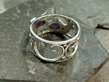 Size 8 Amethyst, Sterling Silver Ring
