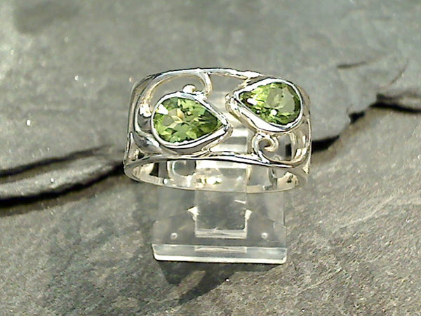 Size 7 Peridot, Sterling Silver Ring