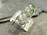 Size 9 Peridot, Sterling Silver Ring