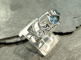 Size 7 Blue Topaz, Sterling Silver Ring