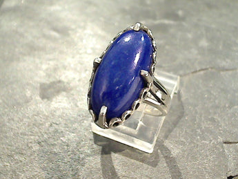 Size 6 Lapis Lazuli, Sterling Silver Ring