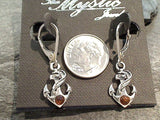 Amber, Sterling Silver Earrings