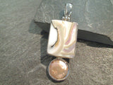 Nautilus Shell, Coin Pearl, Sterling Pendant