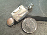 Nautilus Shell, Coin Pearl, Sterling Pendant