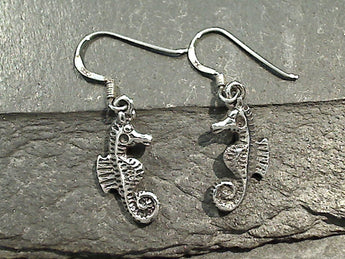 Sterling Silver Small Sea Horse Earrings