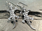 Sterling Silver Gecko Earrings