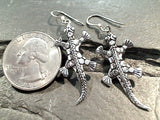 Sterling Silver Gecko Earrings