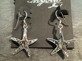 Abalone, Sterling Silver Starfish Earrings