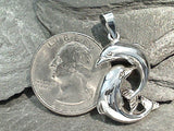 Sterling Silver Double Dolphin Pendant