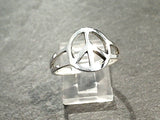 Size 9.5 Sterling Silver Peace Sign Ring