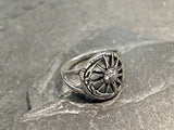 Size 6.5 Sterling Silver Sun And Moon Ring