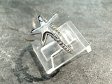 Size 9.5 Sterling Silver Starfish Ring