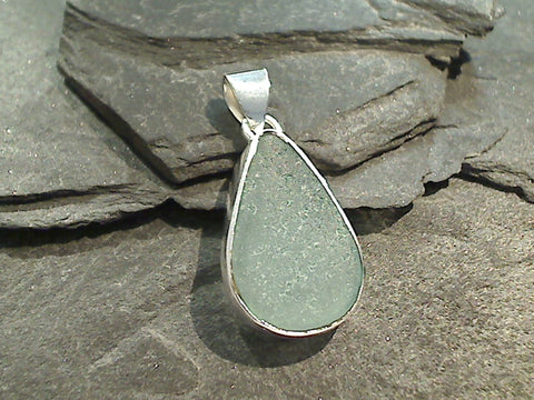 Sea Glass, Sterling Silver Pendant