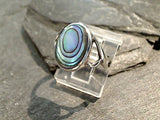 Size 8.75 Abalone, Sterling Silver Ring