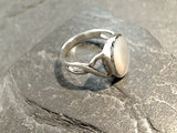 Size 6.75 Mother Of Pearl, Sterling Silver Ring