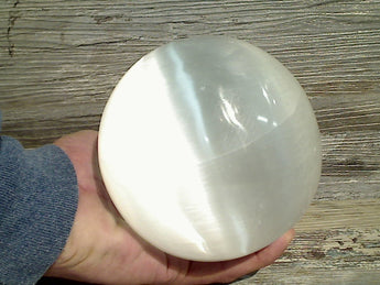Selenite 5" to 5.5" XL Gemstone Sphere 2100g - 2200g