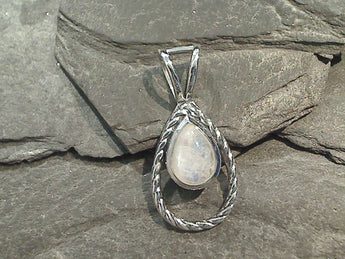 Moonstone, Sterling Silver Small Pendant