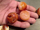 Agate With Carnelian Palm Stone 30g - 40g