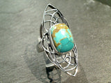 Size 6 Boulder Turquoise, Sterling Ring
