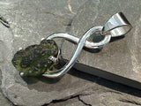 Genuine Moldavite, Sterling Silver Pendant