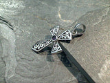 Amethyst, Sterling Silver Small Cross Pendant