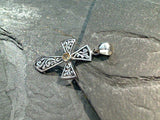 Citrine, Sterling Silver Small Cross Pendant