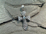 Blue Topaz, Sterling Silver Small Cross Pendant