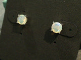 Ethiopian Opal, Sterling Silver 6mm Stud Earrings