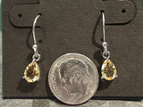Citrine, Sterling Silver Small Earrings