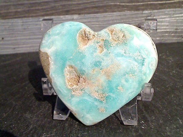 Caribbean Calcite Gemstone Heart 2.5"H x 3"W