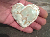 Caribbean Calcite Gemstone Heart 2.5"H x 3"W